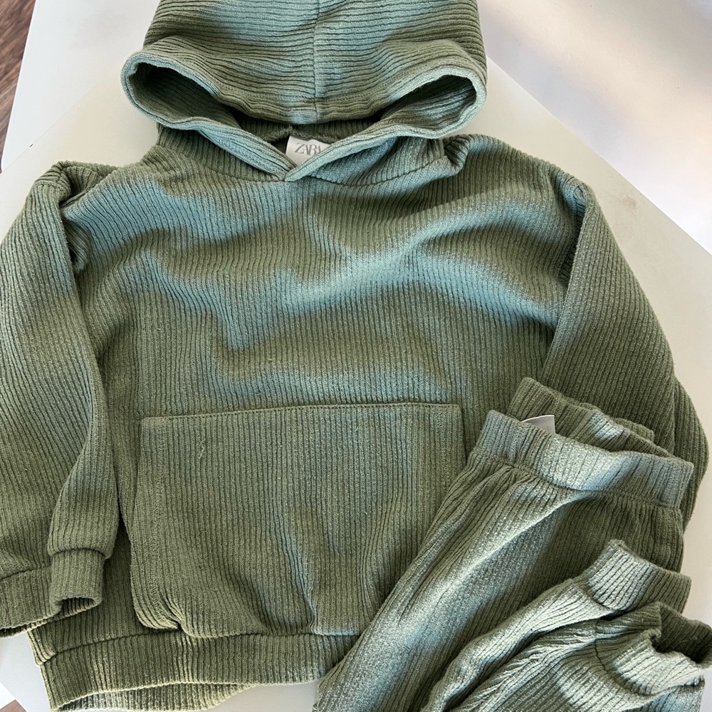 Zara Kids Matching Ribbed Track Suit